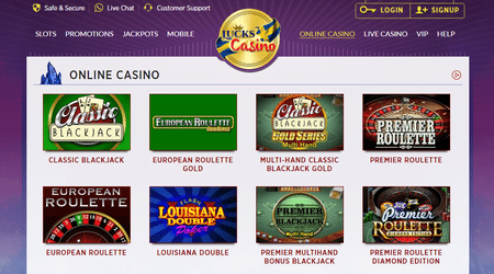 Lucks Casino Games Online