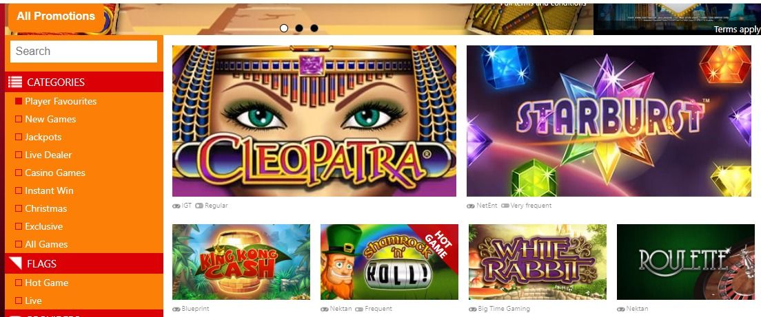 Casino Lobby Top Offers Online