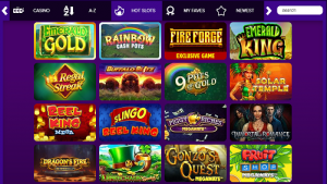 screenshot of the diamond casino site 