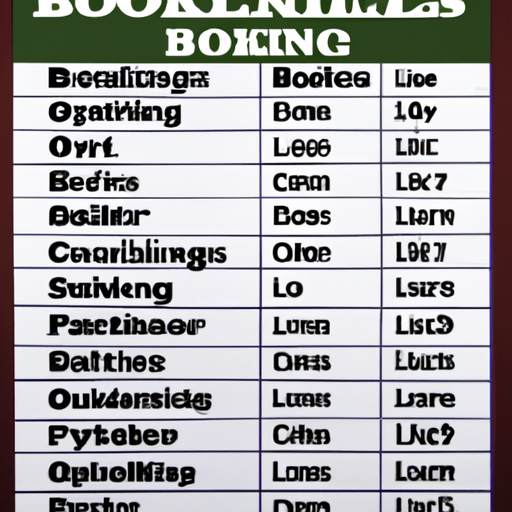 List Of Online Bookies,